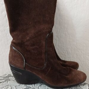 Cole Haan Brown Suade Heeled Boots